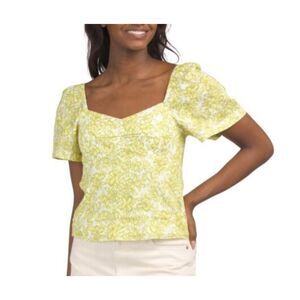 Tanya Taylor Lime Green Bleecker Top Size 00 NWT